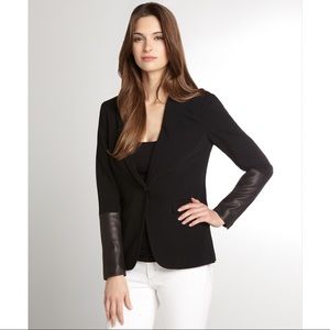 Rag & Bone black Blazer with leather sleeves